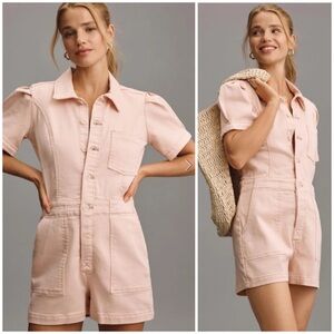 Anthropologie Kit Utility Romper - Pink